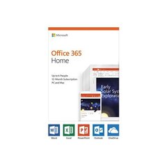 SW RET OFFICE 365 HOME/ENG 1Y 6GQ-01076 MS цена и информация | Программное обеспечение для офиса | kaup24.ee