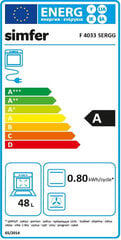 Simfer F 4033 SERGG, hall hind ja info | Elektripliidid | kaup24.ee