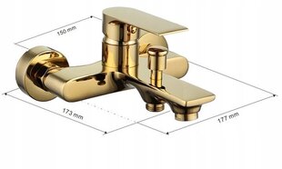 Mexen vannitoasegisti Royo, gold цена и информация | Смесители | kaup24.ee