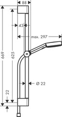 Душевой комплект Hansgrohe Pulsify Select S 105, chrome, 24160000 цена и информация | Душевые комплекты и панели | kaup24.ee