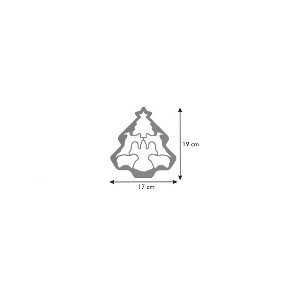 Tescoma Delícia universaalne jõuluküpsise vorm, 19x17 cm hind ja info | Ahjuvormid ja küpsetustarvikud | kaup24.ee