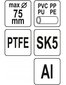 Torukäärid, lõikur YATO PVC PP, PE, PU 75mm YT-22274 hind ja info | Käsitööriistad | kaup24.ee