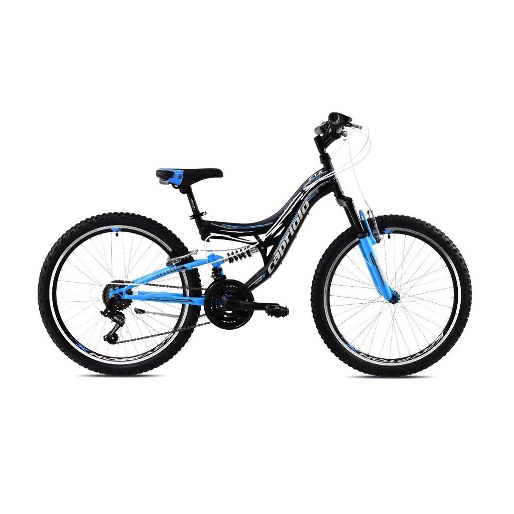 Noorukite jalgratas Capriolo CTX 240 24 must-sinine, raam 17 hind ja info | Jalgrattad | kaup24.ee