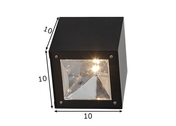 Päikesepaneeliga seinavalgusti Cube цена и информация | Aia- ja õuevalgustid | kaup24.ee