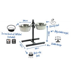 Duvo+ H-jalaga sööginõude komplekt D24 cm hind ja info | Toidukausid loomadele | kaup24.ee