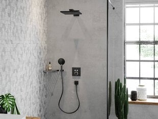 Seinale kinnitatav dušiotsik Hansgrohe Raindance E 300, must цена и информация | Аксессуары для душа, смесителей | kaup24.ee