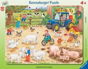 Ravensburger plaatpuzzle 40 tk. Suures farmis цена и информация | Пазлы | kaup24.ee