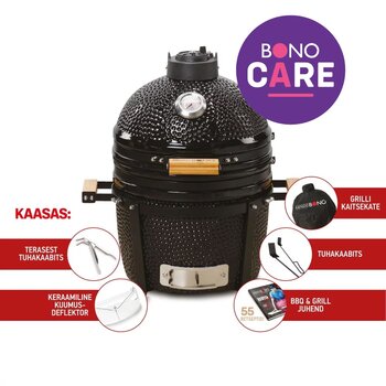 Керамический гриль KAMADO BONO MINIMO 40 см  цена и информация | Грили | kaup24.ee