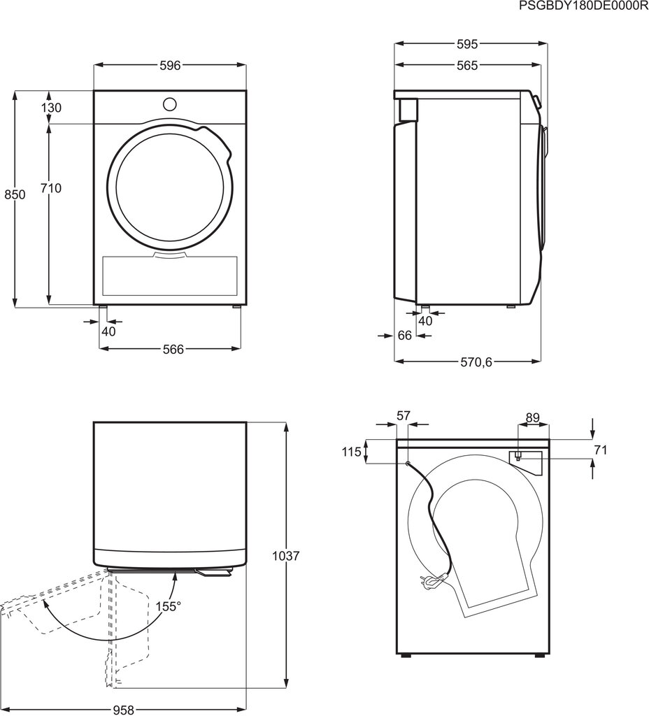 AEG T6DBM720G цена и информация | Pesukuivatid | kaup24.ee