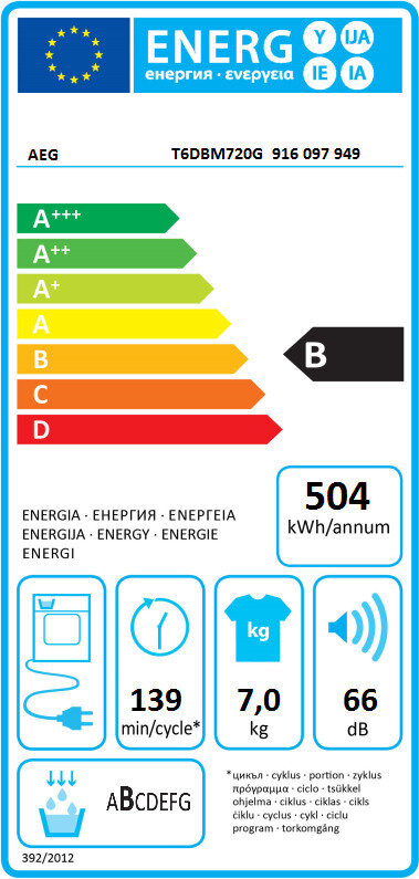 AEG T6DBM720G цена и информация | Pesukuivatid | kaup24.ee