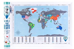 Reisikaart WORLD FLAGS, kraabitav hind ja info | Maailmakaardid | kaup24.ee