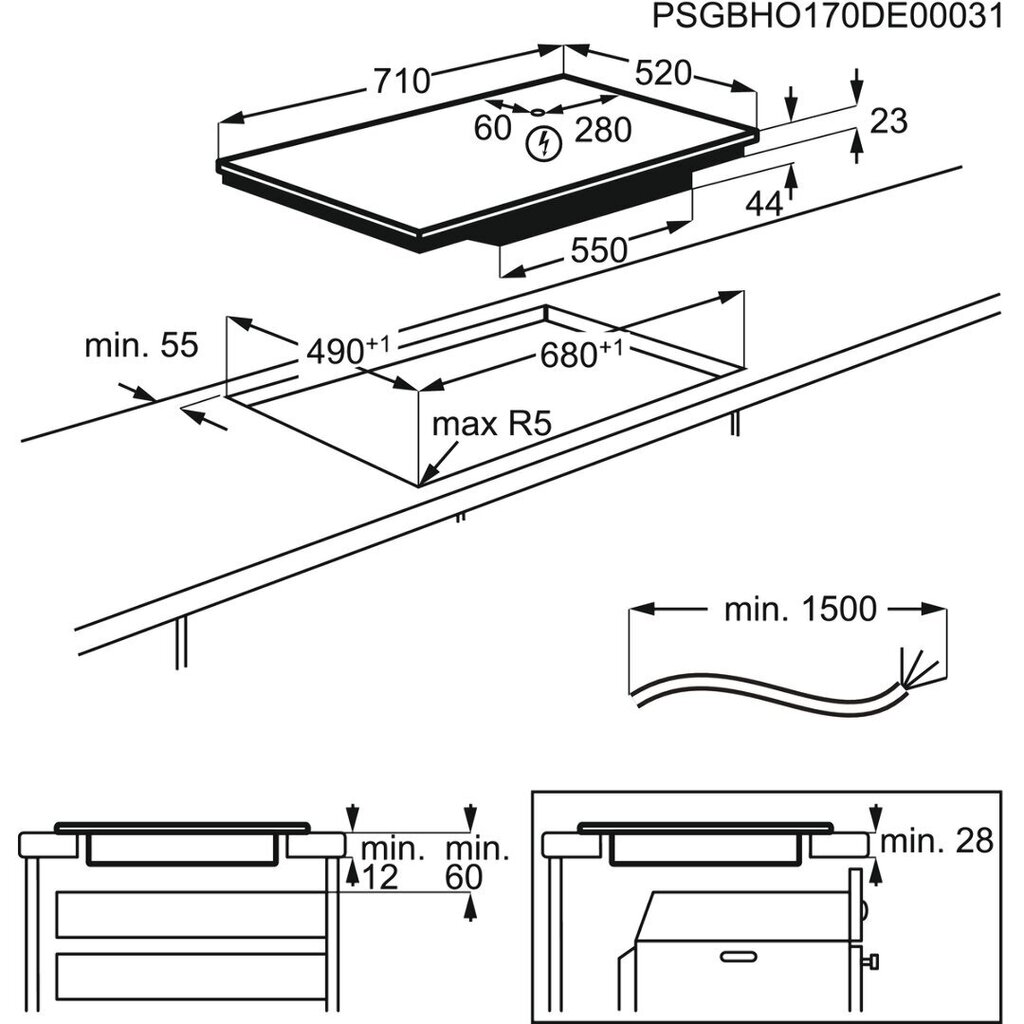 Pliidiplaat ELECTROLUX EIS7548 цена и информация | Pliidiplaadid | kaup24.ee