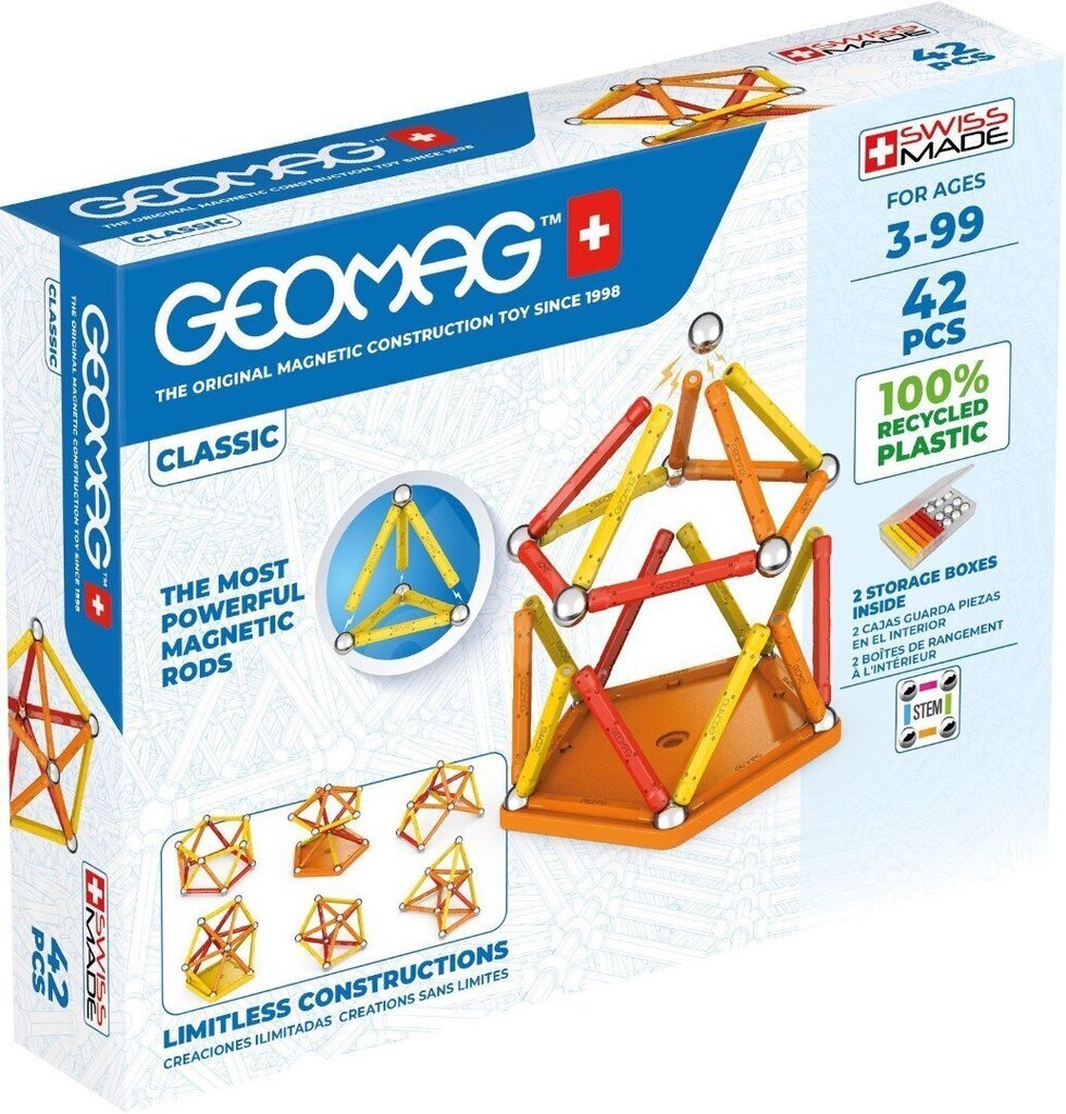 Geomag Classic Green Line 42 magnetid цена и информация | Klotsid ja konstruktorid | kaup24.ee