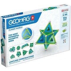 Geomag Classic Panels Green Line магниты, 114 шт цена и информация | Конструкторы и кубики | kaup24.ee