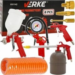 Комплект принадлежностей для компрессора Verke, 8 шт. цена и информация | Механические инструменты | kaup24.ee