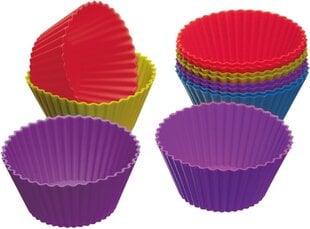 Muffinivorm silikoon 7cm 12tk 'brights' Colourworks hind ja info | Ahjuvormid ja küpsetustarvikud | kaup24.ee