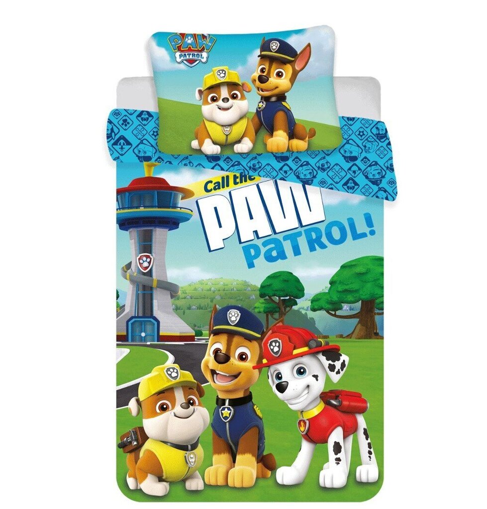 Beebi voodipesukomplekt Paw Patrol PP121 Baby, 100 x 135 cm + padjapüür 40 x 60 cm цена и информация | Voodipesukomplektid | kaup24.ee