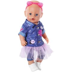 <p>Украсьте свою куклу Baby Born модной одеждой.</p>

<p>В комплект входит футболка, юбка, брюки, туфли, обруч для волос.</p>

<p>Для куклы размером 43 см.</p>

<p>Рекомендуемый возраст с 3 лет.</p>
 цена и информация | Игрушки для девочек | kaup24.ee