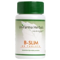 UNIFARMA HERBALS B-SLIM TABLETID N60 hind ja info | Vitamiinid, toidulisandid, immuunsuse preparaadid | kaup24.ee