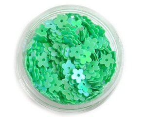 Litrid-lilled 5mm smaragdroheline AB 10g hind ja info | Ehete valmistamine, helmestamine | kaup24.ee
