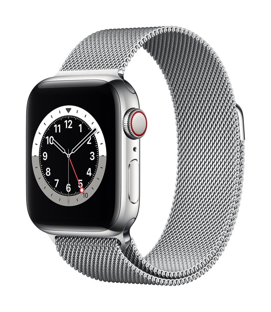 Nutikell Apple Watch Series 6 (40mm) GPS + LTE : Silver/Milanese Loop цена и информация | Nutikellad (smartwatch) | kaup24.ee