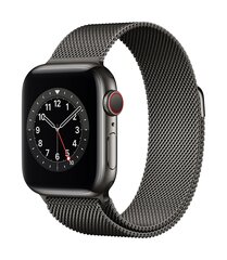 Смарт-часы Apple Watch Series 6 (GPS + Cellular LT, 40мм) корпус из графитовой нержавеющей стали с миланской петлей из графита цена и информация | Смарт-часы (smartwatch) | kaup24.ee