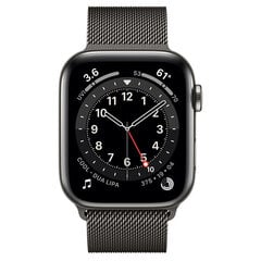 Смарт-часы Apple Watch Series 6 (GPS + Cellular LT, 40мм) корпус из графитовой нержавеющей стали с миланской петлей из графита цена и информация | Смарт-часы (smartwatch) | kaup24.ee