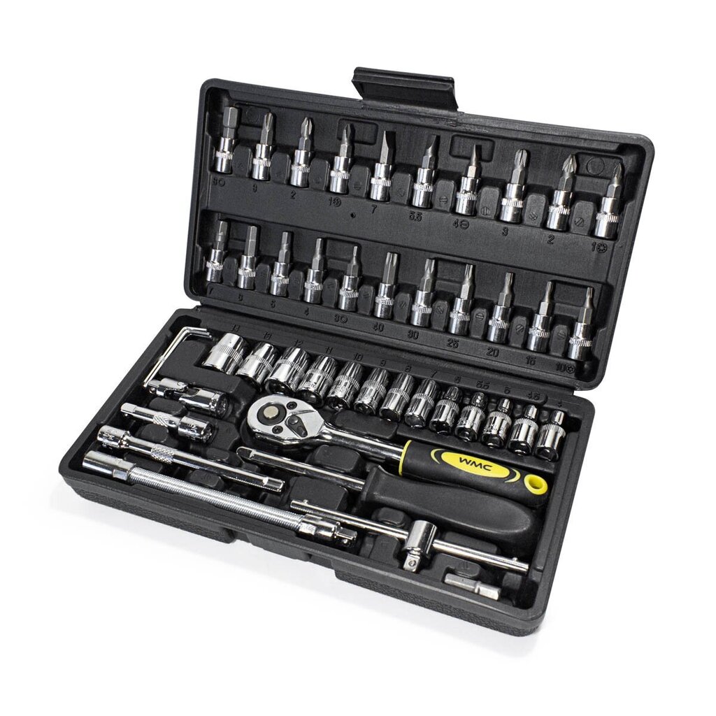 46-osaline tööriistakomplekt 1/4", WMC TOOLS, 2462-5 цена и информация | Käsitööriistad | kaup24.ee