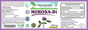 Mimosa-Di, tursed, verejooksud, haavandid, Planet Ayurveda™, 60 kapslit hind ja info | Vitamiinid, toidulisandid, preparaadid tervise heaoluks | kaup24.ee