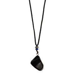Naiste kaelakee Black Obsidian La Gemmes S13013410 цена и информация | Украшения на шею | kaup24.ee