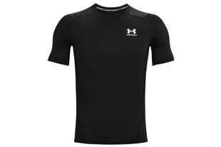 Meeste T-särk Under Armor Heatgear Armor Short Sleeve M 1361518001, must цена и информация | Мужские футболки | kaup24.ee