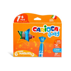 Фломастеры для малышей Carioca  Baby Teddy Markers 1+, 6 цветов цена и информация | Принадлежности для рисования, лепки | kaup24.ee