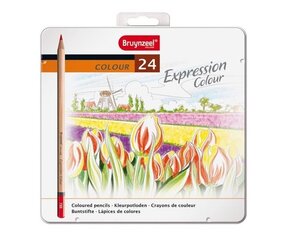 Карандаши цветные BRUYNZEEL EXPRESSION Colour, 24 цвета цена и информация | Принадлежности для рисования, лепки | kaup24.ee
