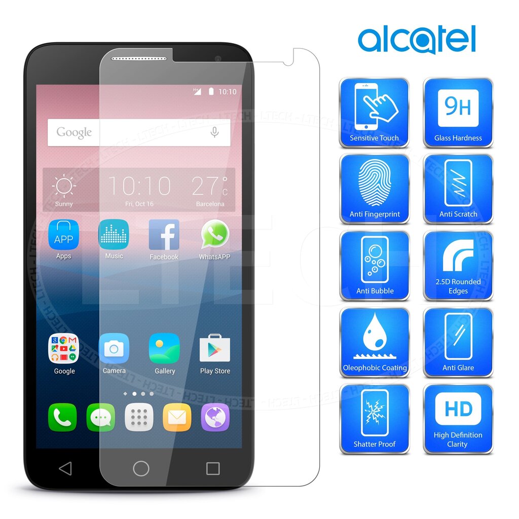 Karastatud Alcatel Pixi 4 (4.0) (4034D) ekraanikaitseklaas hind ja info | Ekraani kaitsekiled | kaup24.ee