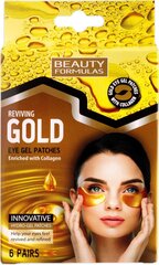 Гидрогелевые патчи под глаза Beauty Formulas Gold 12 шт. цена и информация | Маски для лица, патчи для глаз | kaup24.ee