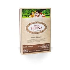 Краска для волос, темно-коричневый цвет | INDIAN HENNA DARK BROWN цена и информация | Краска для волос | kaup24.ee