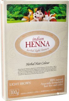 INDIAN HENNA LIGHT BROWN 100G (HELEPRUUN) hind ja info | Juuksevärvid | kaup24.ee