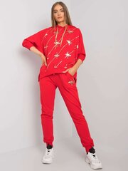 Punane dressipluusi komplekt pükstega. цена и информация | Спортивная одежда для женщин | kaup24.ee