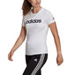 Lühikeste varrukatega T-särk, naiste Adidas W LIN T GL0768 Valge hind ja info | Naiste T-särgid | kaup24.ee
