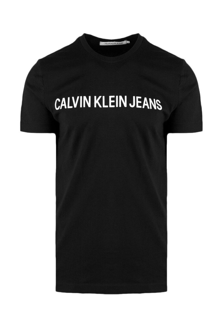Lühikeste varrukatega T-särk, meeste Calvin Klein E LIIN SLIM T Must hind ja info | Meeste T-särgid | kaup24.ee