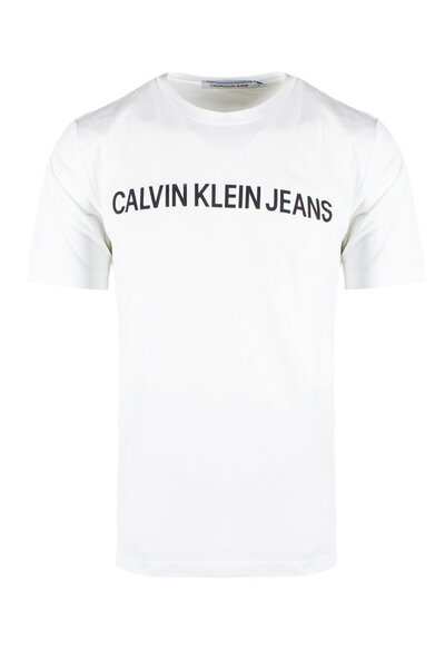 Lühikeste varrukatega T-särk, meeste Calvin Klein E LIIN SLIM T Valge hind  | kaup24.ee