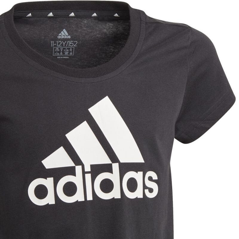 Laste Lühikeste varrukatega T-särk Adidas G BL T GN4069 Must Puuvill hind ja info | Poiste särgid | kaup24.ee