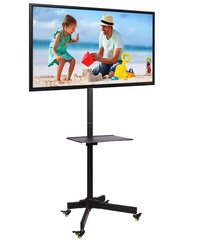 Mobiilne alus Techly TV LED/LCD 23-55",25kg, 150cm AV riiuliga hind ja info | Teleri seinakinnitused ja hoidjad | kaup24.ee