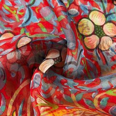 Шелковый шарф Signare Strawberry Thief Red цена и информация | Женские шарфы, платки | kaup24.ee