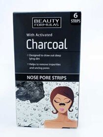 Nina puhastavad plaastrid aktiivsöega Beauty Formulas Charcoal 6 tk. hind ja info | Näomaskid, silmamaskid | kaup24.ee