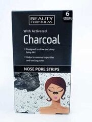 Nina puhastavad plaastrid aktiivsöega Beauty Formulas Charcoal 6 tk. цена и информация | Маски для лица, патчи для глаз | kaup24.ee