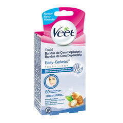 Veet полоски восковые для депиляции лица для чувствительной кожи, 20 шт. цена и информация | Средства для депиляции | kaup24.ee