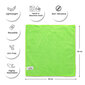 Mikrokiudlapid, 10 tk. pakendis, 30x30 cm, rohelised hind ja info | Puhastustarvikud | kaup24.ee