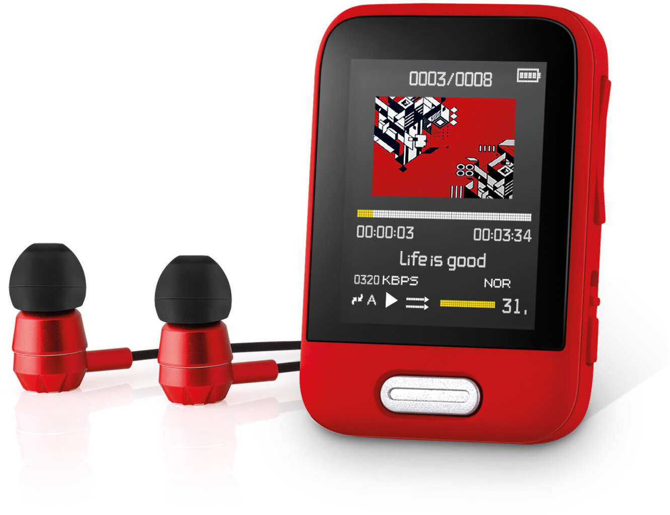 Mp3/MP4 mängija Sencor SFP7716RD, punane hind ja info | MP3-mängijad, MP4-mängijad | kaup24.ee