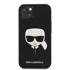 KLHCP13SSAKHBK Karl Lagerfeld PU Saffiano Karl Head Case for iPhone 13 mini Black цена и информация | Чехлы для телефонов | kaup24.ee
